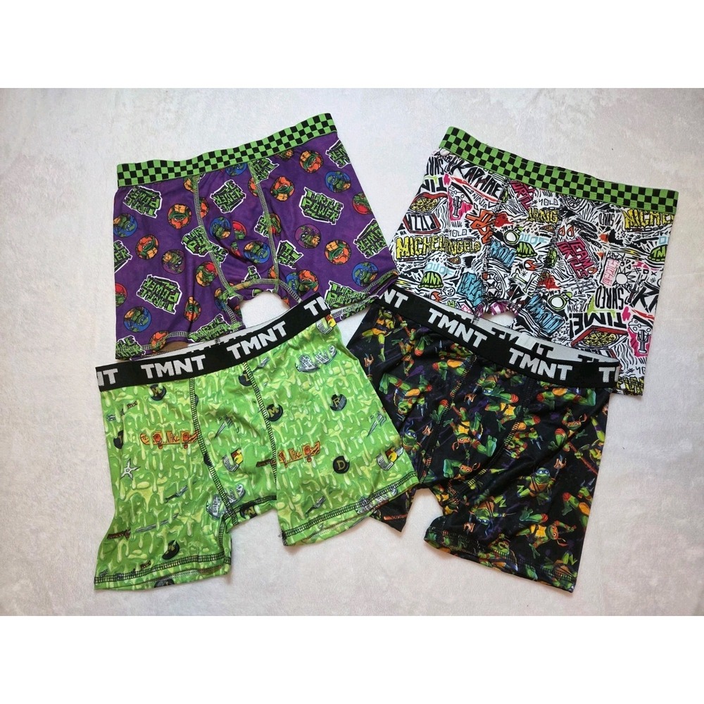 211 TMNT Mutant Mayhem Boys Boxer Briefs 4 Pack Size L 10/12 Ninja Turtles